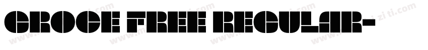 groce free regular字体转换